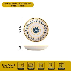 JINJIE | Scandinavian Style Ceramic Dish New Design Underglaze Porcelain Tableware