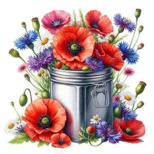 HUACAN Hoa Anh Túc Cross Stitch Kit 11CT Thêu Hoa DMC Bộ Chỉ Sáng Tạo Bộ Kim Chỉ Trang Trí Treo Tường Sở Thích Gói