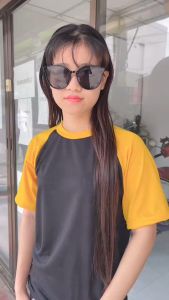 เสื้อยืด แขนสั้น ทูโทนเสื้อเปล่า สีสวยๆเท่ๆ สไตล์วินเทจ