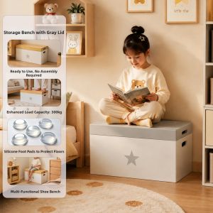DOUMIBAOBEI | Storage Stool Bench Ottoman Organizer