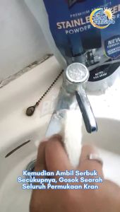 Serbuk Pembersih Kerak Stainless Steel Mr Blinkz Stainless Cleaner Pembersih Kran Shower Bak Cuci