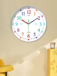Đồng Hồ Tròn Treo Tường Không Gian Học Tập Yên Tĩnh Cho Phòng Ngủ Phòng Học Đồng Hồ Tròn Trang Trí Không Cần Khoan