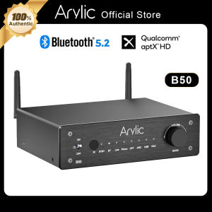 New Arylic B50 Bluetooth 5.2 Transmitter Receiver AptX HD Audio Adapter Wireless Audio Amplifier for TV Home Headphones Stereo