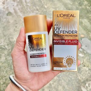 Kem Chống Nắng Loreal Invisible Fluid SPF 50+ 50ml Thấm Nhanh  Ko Lộ Vân  Chống Tia Uv Cao  Se Khít Chân Lông