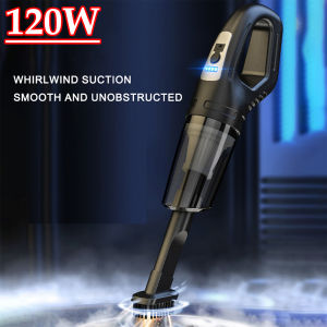 120W Car Multipurpose Vacuum Powerful Suction Cordless Vacuum Cleaner Mini Vacuum Cleaner USB Rechargeable for Vehicle/Home