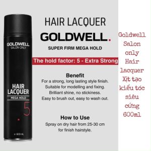 Keo Xịt Goldwell Stylesign Salon only Hair Lacquer Xịt Tạo Kiểu Cứng Nhất Giữ Nếp Bền Lâu 600ml