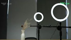 [ MẪU MỚI 2022 ] Đèn live stream 4in1 size 16cm Hợp kim chắc chắn Đèn led 3 nguồn ánh sáng Bảo hành 1 đổi 1 Giá đỡ livestream hai điện thoại 4in1 cao cấp Đèn livestream 4in1