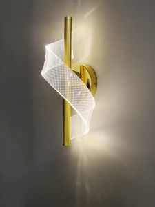 Wall Light Nordic Wall Lamp Bedroom Bedside Lamp Three -Color LED Spiral Creative Wall Lights For Bedroom Corridor Living Room