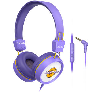 New Bee KH20 Kids Headphones Headset Wired Headphone Foldable Earphone with Mic Music Headset Limited Volume for Children