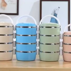 ปิ่นโต ปิ่นโต 2-4 ชั้น ปิ่นโตสแตนเลส ปิ่นโตใส่อาหาร ปิ่นโตพกพา ตัวล็อคแน่นหนา กล่องข้าว ปิ่นโตเก็บอาหาร กล่องเก็บอาหาร กล่องใส่ข้าว