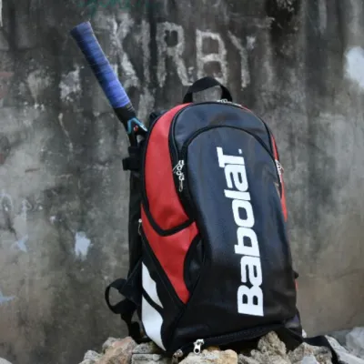 Babolat Tennis Back Pack Premium Leather Black Red