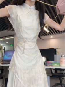 Elegant New Chinese Style Dress Beautiful Slimming Long French Waist Cinched Winter 2026 Fashionable Casual City Commute