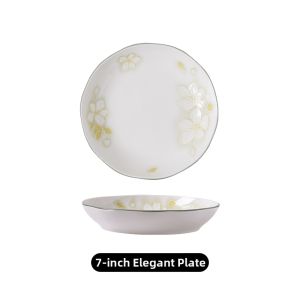 WUXIN | Home Use Elegant Ceramic Plate Round