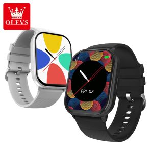 OLEVS สมาร์ทวอท์ชสำหรับผู้ชายวัดความดันโลหิตน้ำตาลในเลือด IP68กันน้ำมีบลูทูธโทรศัพท์กีฬาฟิตเนสนาฬิกาอัจฉริยะแอนดรอยด์ไอโอเอสสำหรับผู้หญิง