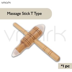 VMARK Wooden Massage Stick Back Shoulder Neck Waist Body Compress Massage Machine Gun Alat Mesin Urut Badan Bahu Health Care Therapy Tools