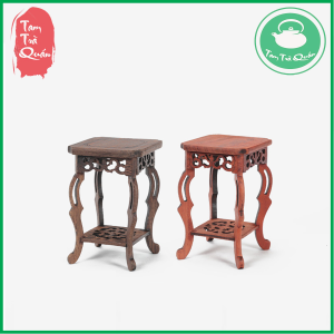 Đôn gỗ mini chân cao kê ấm kê tượng