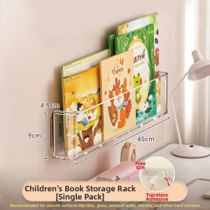 AOQILA | No-Drill Wall Hanging Storage Shelf For Childrens Books