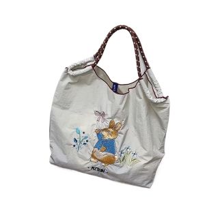 Thân Thiện Với Môi Trường Dạ Hội Túi Mua Sắm Bằng Vải Nylon Thêu Dây Xích Nữ Túi Đeo Chéo Dễ Thương Phong Cách Nữ Dây Rút Túi Xách Đóng Cửa