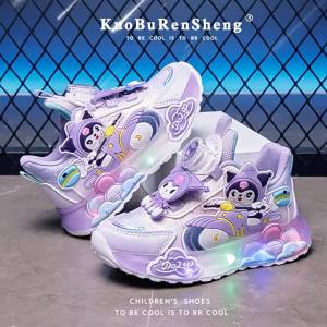 KUOBURENSHENG | Leather Breathable Lighting Twisting Childrens Athletic Shoes