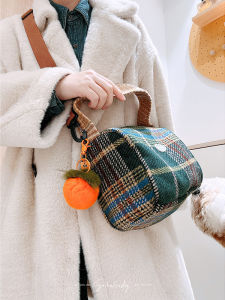 SOMEBODY | Simple and Versatile Plaid Childrens Crossbody Bag
