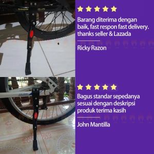 Standar Parkir Samping Sepeda Bicycle Side Kickstand 34.5-40cm / Jagang Samping MTB Adjustable(Black)