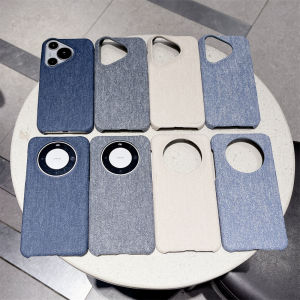Applicable to Huawei Mate80Pro half pack denim leather pattern mobile phone case Honor 500 matte Pura70 hard PU case h260709