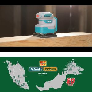 TOTAL Tools 20V Cordless & 240w Corded wood working Palm Sander (2 in 1 COMBO set) 砂光机组合套装 - TOSLI240582