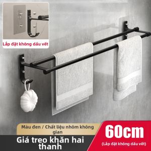 Giá Đỡ Khăn Tắm Hai Thanh Có Chân Bám