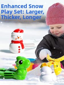 Extra Large Thickened Snowball Maker Childrens Outdoor Snow Playing Tools Equipment Super Giant Snow Clip Gear for Kids