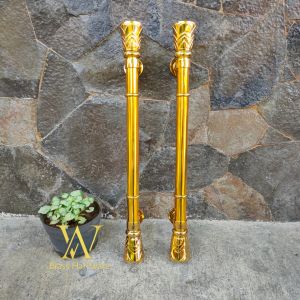 Handle Pintu Rumah Kuningan Antik Motif Nanas Gold 60 cm 2 Pcs