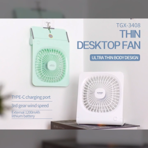 Kipas Angin Portable 2 Fungsi Stand Fan & Wall Fan | AOKI AF-202T Kipas Angin Cas USB Tipe-C / 3 Speed / Tahan 5 Jam / Original AOKI