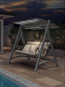 ST MIRREN | Modern Solar Garden Swing Chair