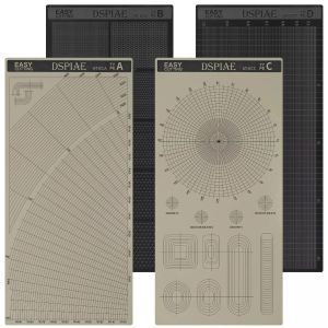DSPIAE Masking Tape Cutting Mat Concentric Circles Acrylic Double-Sided AT-ECC AT-ECA AT-ECB AT-ECD for Gundam Gunpla GK DIY Cutting Pad No Damage Knife Model Making Tool