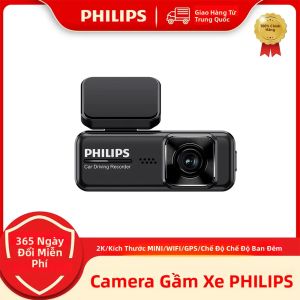 Camera Hành Trình PHILIPS MINI 2K UHD Tích Hợp WiFi Giám Sát Đỗ Xe 24/7 Cảm Biến G Tầm Nhìn Ban Đêm Siêu Nét Dành Cho Xe Cộ
