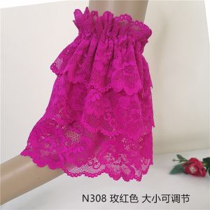 แขนปลอมผ้าลูกไม้สีดำ สีชมพู สีแดง สำหรับผู้หญิง แขนปลอม แขน แขน ปกปิดรอยแผลเป็นและรอยต่อที่ไม่สม่ำเสมอ เสื้อผ้า แขน ปลอกแขน แขน ปลอม