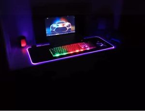 GMS-WT-5 RGB Colorful LED Lighting Light Gaming Mouse Pad MousePad Soft Large Computer Game Mousepad 800mm x 300mm x 4mm
