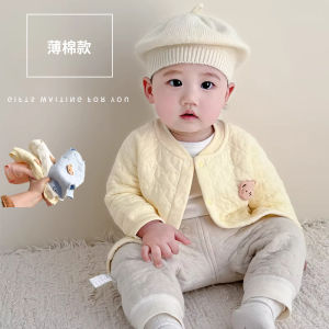 Banner Home Clothes for Babies Thin Cotton Baby Quilted Small Cardigan Outwear Spring & Fall Winter Three Season 100% Cotton Coat