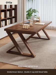 OYIla | Long Solid Wood Study Table Dual-Person