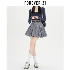 Forever21 | Chân Váy Xếp Ly Cao Waisted Kiểu Học Sinh