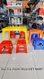 Bàn vuông nhựa VIỆT NHẬT - Trà chanh trà sữa cà phê ngoài trời quán ăn - 1805+19