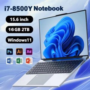 15.6" Laptop Computer Windows 11 Fingerprint Unlock Notebook Intel i7-8500Y 16GB 1TB Office Study Gaming Notebook PC Computer