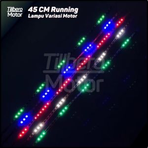 Lampu Alis Running LED 45 CM Warna Warni DRL Fleksibel Elastis Tahan Air Variasi Motor