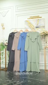 AVIKA GAMIS POLOS RUFFLE RAMPEL RIB KNIT FIT TO XL | GAMIS POLOS WANITA LENGAN PANJANG | GAMIS WANITA TERBARU KEKINIAN | OOTD GAMIS RUFFLE | MELDI | GAMIS MUSLIMAH LEBARAN TERBARU | COD | AFICLOTH | GAMIS RUFFLE TALI | GAMIS REMAJA KEKINIAN | KOREAN