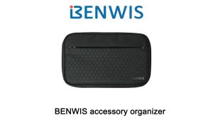 BENWIS Versatile Accessory Organizer: Water-Resistant Anti-Splash Large Capacity Quick Access Airtag Pocket Elastic Nylon Mesh Faux Fur Lining Multi-Functional Storage for Tech Essentials