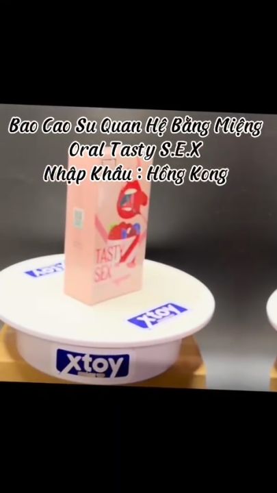 Bao cao su Oral Tasty S.E.X, quan hệ bằng miệng, hương dâu, bcs miệng, hộp 10 bcs
