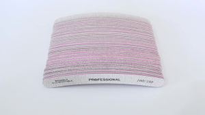 10Pcs Nail File 80/80 100/100 100/180 Curved Nail Buffer Double-Sided Emery Board Nail Buffering Files Washable Grey Buffer