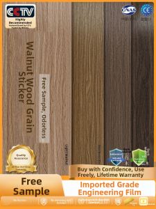 JIUYANG | Self-adhesive Woodgrain Walnut Renovation Stickers