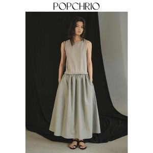 POPCHRIO | Đầm A-line Không T Tay Thiết Kế Thông Minh
