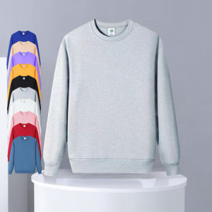 เสื้อฮู้ดผู้ชาย ทรงหลวม แขนยาว คอกลม หนา อบอุ่น แฟชั่นฤดูใบไม้ร่วง/ฤดูหนาว เสื้อผ้าทำงาน ลำลอง สีสันสดใส