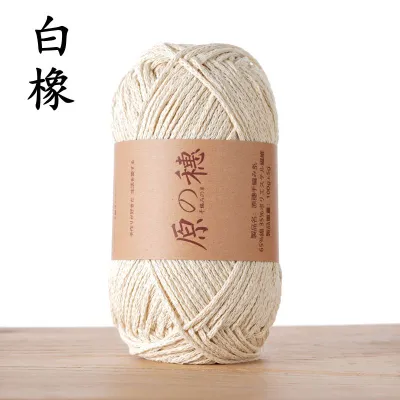 100g 2mm Hand Woven Cotton Thread Plain Style Linen Thread Knitted Bag Hat Coaster Environmentally Friendly Without Pilling